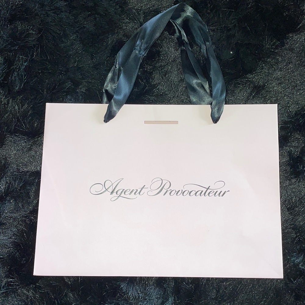 Small agent provocateur pink & black shopping bag
